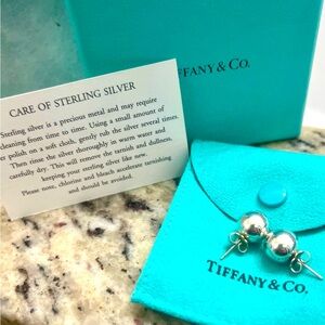 NIB Tiffany & Co. Sterling Silver 10mm Hardware Ball Earrings